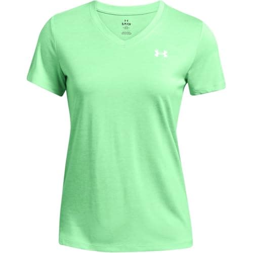 Image of Under Armour Womens Tech Twist T-Shirt Tee Top Sports Matrix Green S