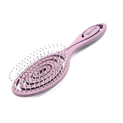 Image of CS Beauty Eco Friendly Straw Hairbrush, Flexible Soft Pin Bristles, Detangling Wet/Dry Hair, Head Massaging Pro