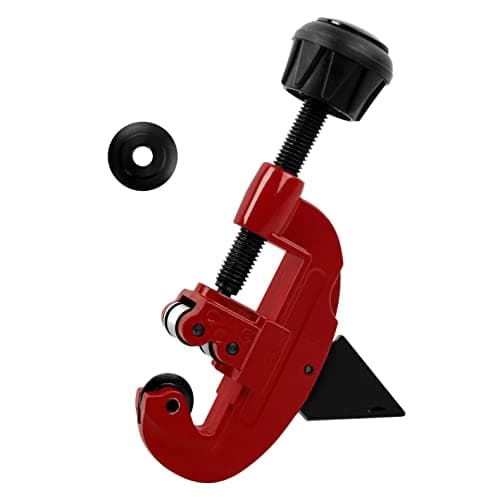 Image of HAUTMEC Copper Pipe Cutter Tool 3-30mm(1/8" to 1-1/8"), Heavy Duty Tube Cutter with an Extra Blade and Deburrer, Pipe Cutters for Aluminum, Copper, PVC, Thin Stainless Steel Tube PL7261702