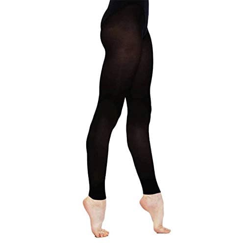 Image of Girls Silky Dance 60 Denier Footless Tights Black 7-9 Years