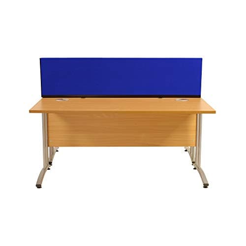 Image of Panelwarehouse Straight Desk Divider Partition Screens Desktop - 5 Widths & 11 Double Sided Pinnable Fabric Colours (Blue, 1200mm x 400mm)
