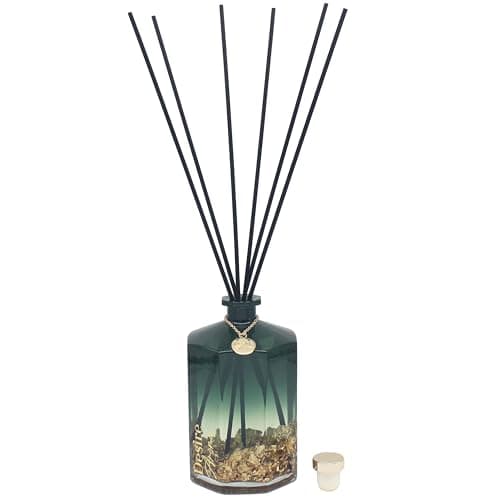 Image of Lesser & Pavey Desire Aroma 1000ml Midas Verde Diffusers For Home Fragrance & Air Freshener | Aromatherapy Reed Diffuser For Stress Relief | Lovely Room Accessories Gifts For Women And Men
