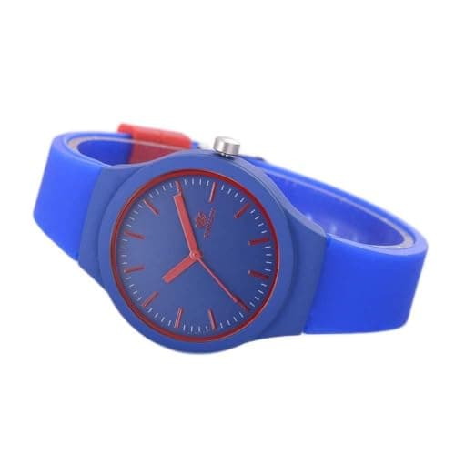 Image of Watches Strap Solid Women Ladies Casual Wristwatch Silicon Clock Pattern Fashion Women's Watch Swatches for Women (Blue, One Size)
