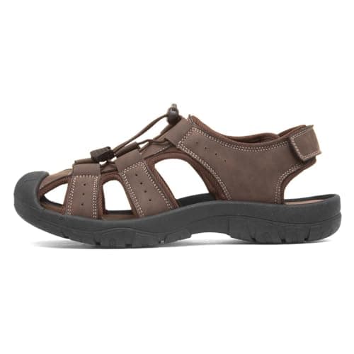 Image of Red Fish Mens Brown Closed Toe Gladiator Sandal - Size 12 UK - Brown