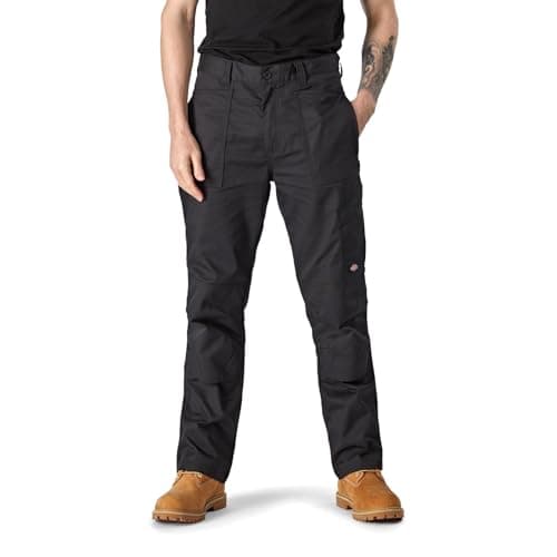Image of Dickies Action Flex Polyester Men's Black Outdoor Trousers - 32