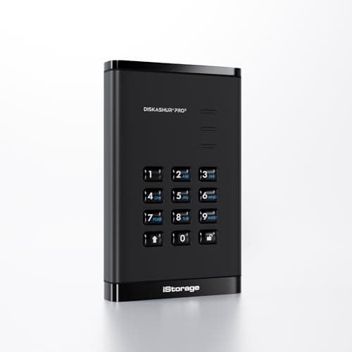 Image of iStorage diskAshur PRO3 HDD 5TB - Secure Portable Hard Drive - FIPS Level 3 Certified - Password Protected - Dust/Water-Resistant - Hardware encryption