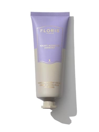 Image of Floris London Night Scented Jasmine Hand Treatment Cream (75ml) | Vibrant Floral Green Scent | Enriched with Vitamins & Natural Oils | Luxury Choice Designed to Leave Skin Replenished & Protected