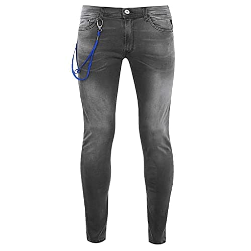 Image of Replay Mens Titanium Stretch Slim Fit Skinny Jeans Medium Grey 096 34W L