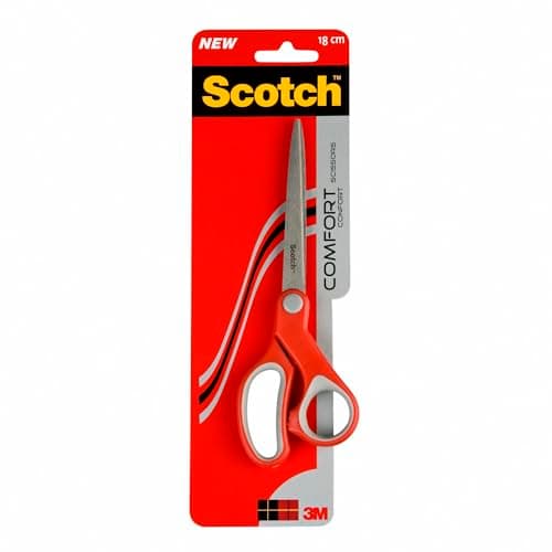 Image of Scotch Comfort Scissors Red - 18 cm - Ideal for Precise Cutting, Great for Everyday Use