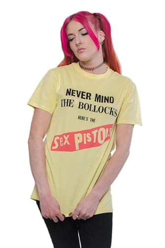 Image of Official Sex Pistols T Shirt Never Mind the B*llocks Album Unisex Yellow XXXXXL