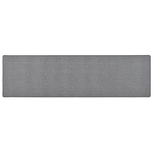 Image of vidaXL Carpet Runner Dark Grey 50x200 cm - Elegant and Trendy Floor Mat with a 100% PP Tufted Material, Sound Dampening, Non-slip, and Washable Features