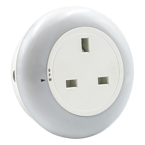 Image of Uni-Com Plug-Through Colour Change Night Light with Dusk to Dawn Sensor, 3 Colour Settings, Energy Saving Long Life LEDs, Soft Light for Children’s Rooms, Bedrooms, Stairways & Hallways