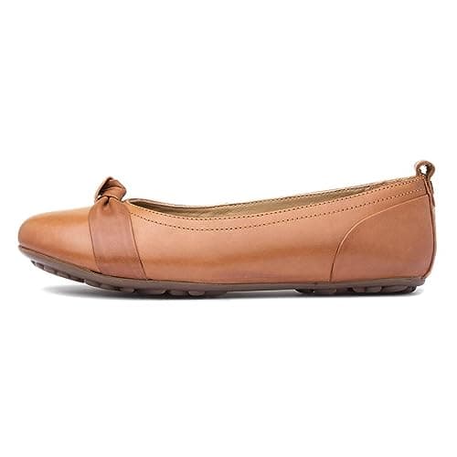 Image of Hush Puppies Womens Jada Knot Ballet Flat, Tan, 7 UK