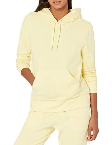 Image of Amazon Essentials Women's Regular-Fit Fleece Pullover Hoodie (Available in Plus Size), Light Yellow, M