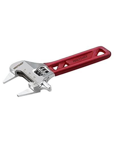 Image of MAXPOWER Adjustable Spanner 150mm/6-Inch, Slim Jaw Adjustable Wrench with MAX. Opening 30mm & Super Slim Jaw Thickness 2.5mm