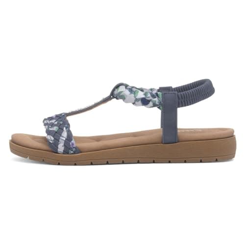 Image of Lilley Womens Blue Ribbon Twist Diamante Sandals - Size 4 UK - Blue