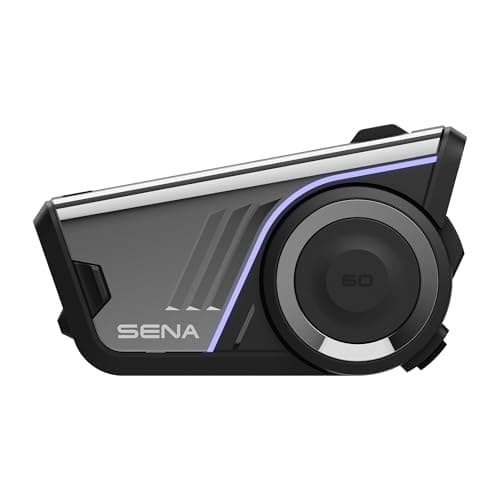 Image of Sena 60S Motorcycle Communication Headset with WAVE, Mesh 3.0, and Bluetooth Intercom, IPX7 Waterproof, 24 hr Battery, 2 km Range, 2nd Generation SOUND by Harman Kardon Helmet Comms System