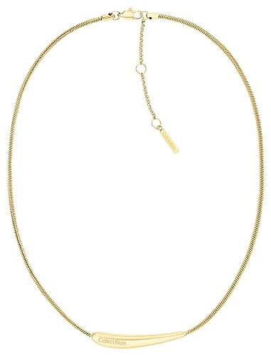 Image of Calvin Klein Women's ELONGATED DROPS Collection Pendant Necklace in Yellow Gold - 35000339