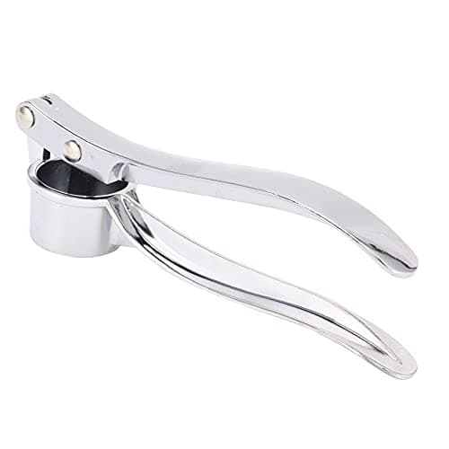 Image of WAHEWUD Kitchen Essentials, Garlic Press Rocker Simple Operation Save Time and Effort Lightweight, Garlic Press Stainless Steel for Home Cooks Chefs Daily Meals Restaurants 