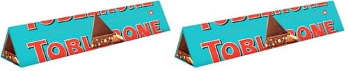 Image of Toblerone Milk Chocolate, Honey and Almond Nougat with Crunchy Almonds, Large Gift Bar, Made with Swiss Milk, Christmas Treat for Gifting, or Sharing, 360g (Pack of 2)