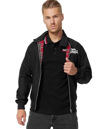 Image of Lonsdale Men's Harrington Acton Jacket, Black, X-Large