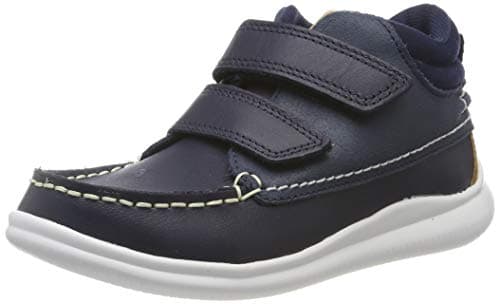 Image of Clarks Cloud Tuktu T, Boys’ Hi-Top Trainers, Blue (Navy Leather Navy Leather), 4.5 Child UK (20.5 EU)