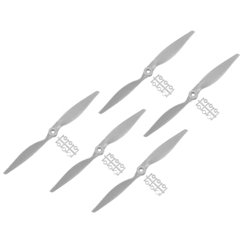 Image of sourcing map 5Pcs 11x7 Inch Propeller RC Propellers 2-Vane Blades Props Gray with Adapter Rings for RC Airplane Aircraft Prop Replacement
