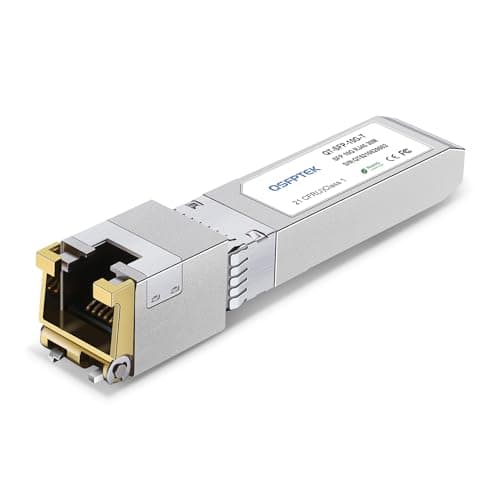 Image of QSFPTEK 10GBASE-T SFP+ Copper RJ45 Module, 10Gb SFP+ to RJ 45 mini gbic Transceiver for Cisco SFP-10G-T-S, Ubiquiti UF-RJ45-10G, Netgear, D-Link, Supermicro, Mikrotik, Other Open Switches, up to 30m