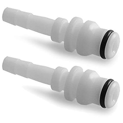 Image of SPARES2GO Male Hose Stem for Karcher Puzzi 100, 200, 300, 8/1 Pro 400 Series Carpet & Upholstery Cleaner (Pack of 2)