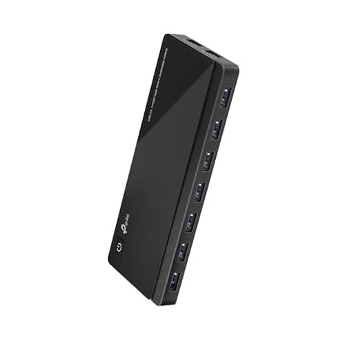 Image of TP-Link Powered USB Hub 3.0 with 7 USB 3.0 Data Ports and 2 Smart Charging USB Ports. Compatible with Windows, Mac, Chrome & Linux OS, with Power On/Off Button, 12V/4A Power Adapter(UH720)