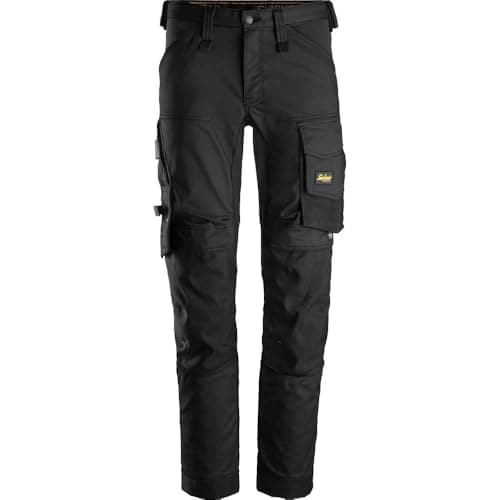 Image of Snickers 6341 Mens Allround Work Stretch Slim Fit Trousers Black 31" 30"