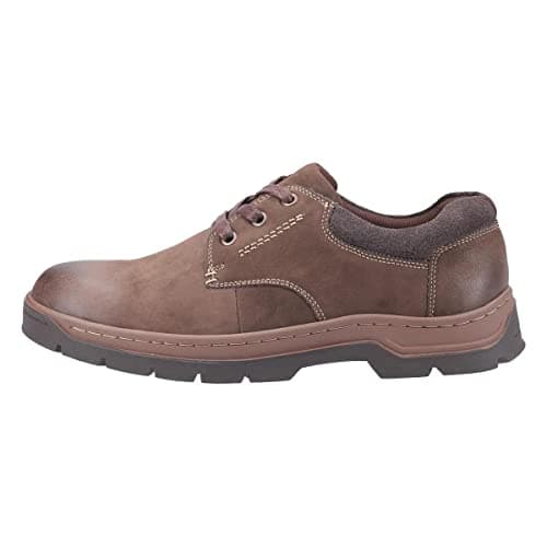 Image of Cotswold Thickwood Burnished Leather Casual Shoe Male Brown Size 10