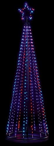 Image of Premier Black Pyramid Tree 332 LEDs 1.4m - LV201226RBW