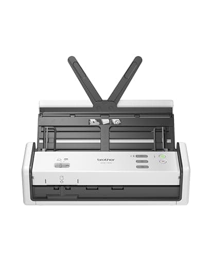 Image of Brother ADS1300 Portable Document Scanner|20 sheet ADF |ID card slot |USB type C |OCR and PDF software included | UK Plug