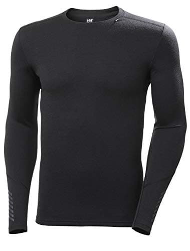 Image of Helly Hansen Men's Lifa Merino Midweight Crew, Black, L
