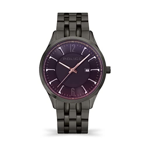 Image of Police Laser Mens Watch with Gunmetal Grey Dial and Dark Grey Stainless Steel Bracelet, 44mm Stainless Steel Case in Branded Watch Box PEWJH2194402-2 Year Warranty
