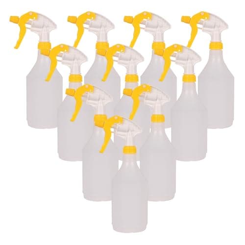 Image of Empty Refill Spray Bottles with Trigger Spray Heads 750ml - Pack of 10 (Yellow)