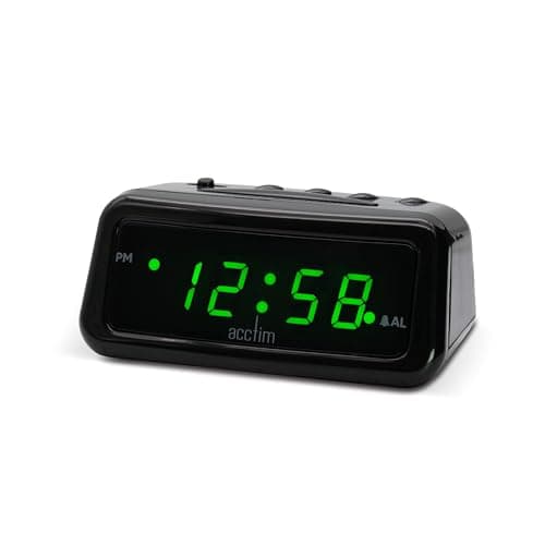 Image of Acctim Cory 0.6 inch LED Display USB-C Smart Connector® Digital Alarm Clock (Green LED)