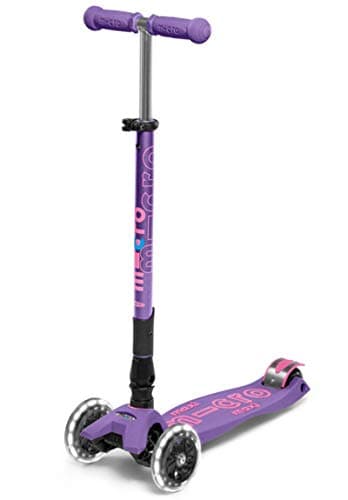 Image of Micro Scooters | Maxi Micro Deluxe Foldable Children's Scooter | Big Wheels | Handlebar Adjustable | 5-12yrs | Boys & Girls | Purple