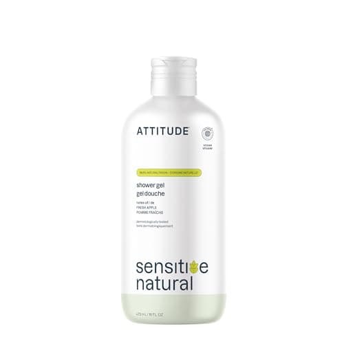 Image of ATTITUDE Body Wash for Sensitive Skin, EWG Verified Shower Gel, Soothing Oat, Dermatologically Tested, Plant and Mineral-Based, Vegan Personal Care, Avocado Oil, 473 mL