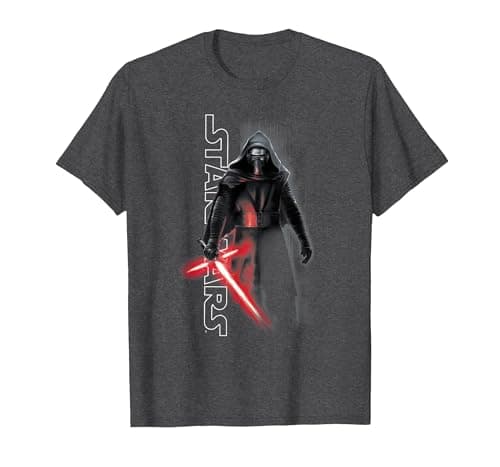 Image of Star Wars Kylo Ren Episode 7 Logo Graphic T-Shirt T-Shirt, Men, Dark Heather Grey, XX-Large