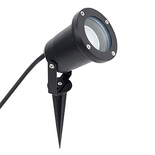Image of MiniSun | Modern Ground Spike/Wall Mount Outdoor Lights in a Black Finish | Outdoor Wall Lights, Home Décor & Improvement Essential | Pack of 6 | Mains Wired