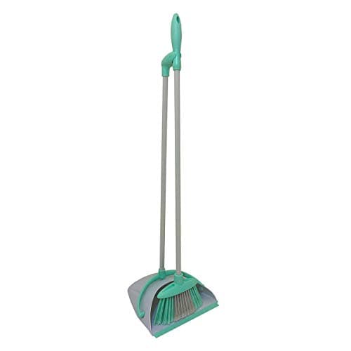 Image of Charles Bentley Brights Indoor Long Handled Lobby Dustpan & Brush Set Mint Green