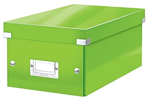 Image of Leitz 60420054 DVD Storage Box, Click and Store Range, Green