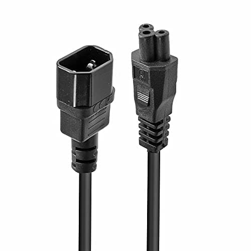 Image of Lindy 3m IEC C14 to IEC C5 Extension Power Cable/Cloverleaf Lead, Black