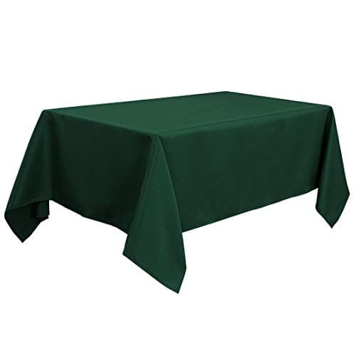 Image of PiccoCasa Tablecloth Rectangle Wrinkle and Water Resistant, Table Cloth Wipe Clean for Kitchen Dining Wedding Party Dinner - Polyester Outdoor Table Cover Green 55"x63" / 140x160cm
