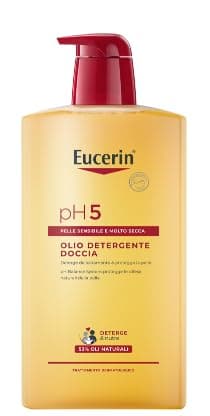Image of Eucerin PH5 Shower Cleansing Oil 1L Body Cleansing Oil with Natural Oils for Gentle Daily Cleansing, Olive Oil for Dry and Sensitive Skin for the Whole Family