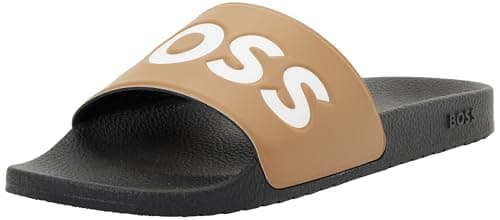 Image of BOSS Men's Aryeh NPVLG 10251721 01 Slide Sandals, Beige, 7 UK