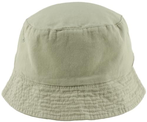Image of Tom Franks Mens Reversible Cotton Bucket Sun Hat in Stone, Size: Large-XL