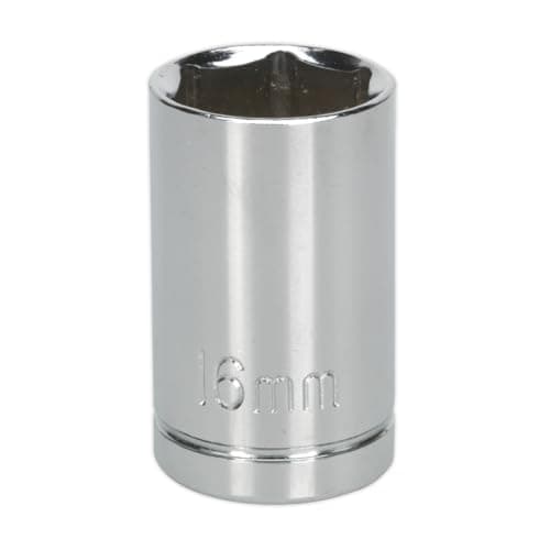 Image of Sealey WallDrive Socket 16mm 1/2"Sq Drive - S0654